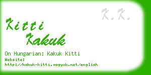 kitti kakuk business card